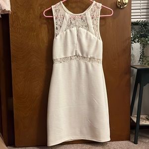 She + Sky white Lace mini dress, size small